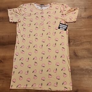 NWT-NOT A MORNING PERSON Peaches SUPER SOFT Sleep Lounge PJ-One Size 44"Long
